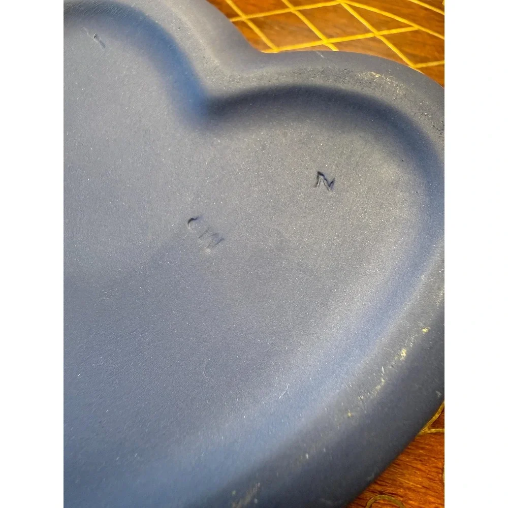 Vintage Wedgwood Blue Jasperware Heart Trinket Box, Jewelry‎ Box Gift